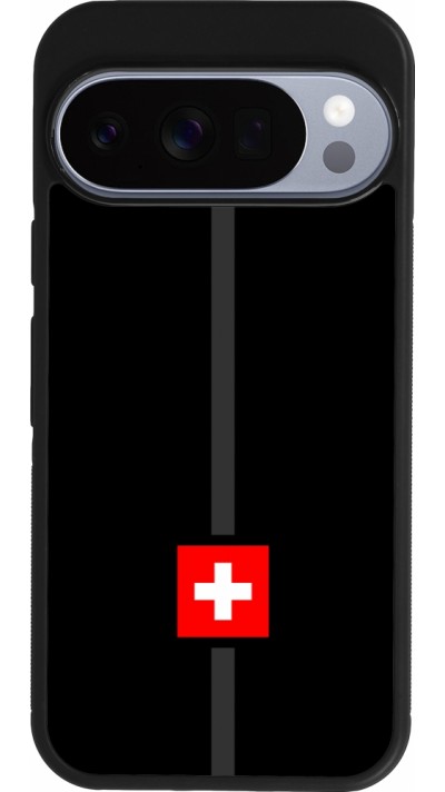 Google Pixel 10 / Pixel 10 Pro Case Hülle - Silikon schwarz Kanton CH schwarz