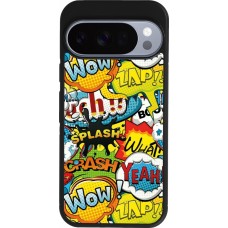 Google Pixel 10 / Pixel 10 Pro Case Hülle - Silikon schwarz Cartoons slogans