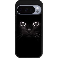 Coque Google Pixel 10 / Pixel 10 Pro - Silicone rigide noir Cat eyes