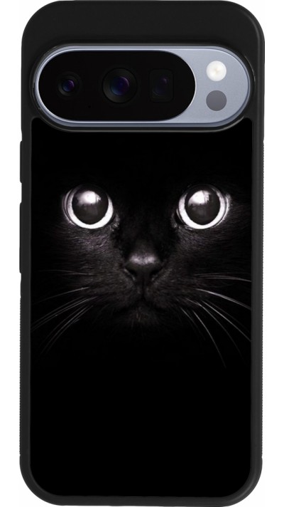 Coque Google Pixel 10 / Pixel 10 Pro - Silicone rigide noir Cat eyes