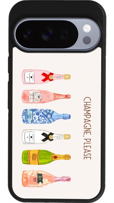 Coque Google Pixel 10 / Pixel 10 Pro - Silicone rigide noir Champagne Please