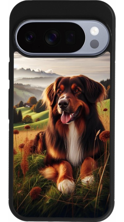 Google Pixel 10 / Pixel 10 Pro Case Hülle - Silikon schwarz Hund Land Schweiz