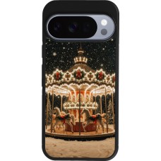Coque Google Pixel 10 / Pixel 10 Pro - Silicone rigide noir Christmas 25 Carousel