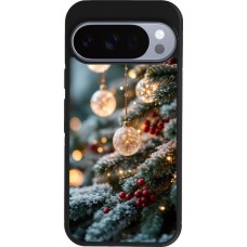 Coque Google Pixel 10 / Pixel 10 Pro - Silicone rigide noir Christmas 25 Xmas Decorated Tree