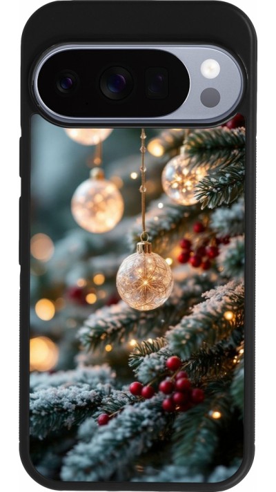 Coque Google Pixel 10 / Pixel 10 Pro - Silicone rigide noir Christmas 25 Xmas Decorated Tree