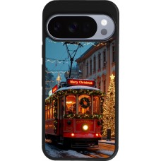 Google Pixel 10 / Pixel 10 Pro Case Hülle - Silikon schwarz Christmas 25 Xmas Train