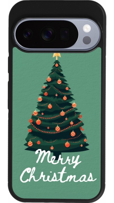 Coque Google Pixel 10 / Pixel 10 Pro - Silicone rigide noir Christmas 25 Xmas Tree