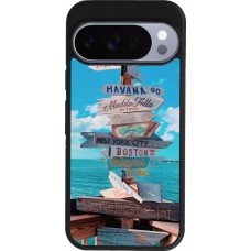 Coque Google Pixel 10 / Pixel 10 Pro - Silicone rigide noir Cool Cities Directions