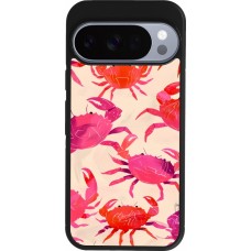 Coque Google Pixel 10 / Pixel 10 Pro - Silicone rigide noir Crabs Paint