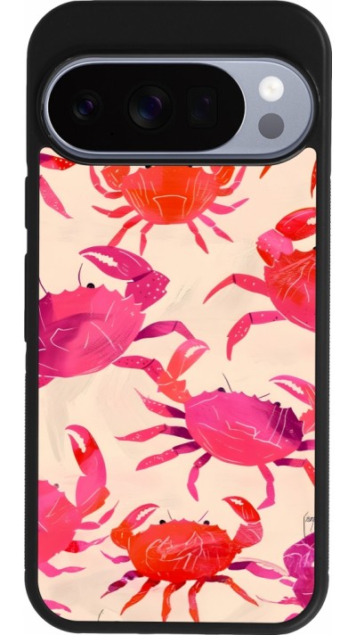 Coque Google Pixel 10 / Pixel 10 Pro - Silicone rigide noir Crabs Paint
