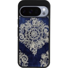 Coque Google Pixel 10 / Pixel 10 Pro - Silicone rigide noir Cream Flower Moroccan
