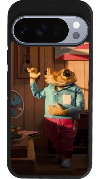 Coque Google Pixel 10 / Pixel 10 Pro - Silicone rigide noir Dancing frog DTMF