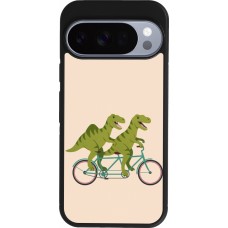 Google Pixel 10 / Pixel 10 Pro Case Hülle - Silikon schwarz Dinosaurs on bikes 2026