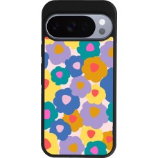 Coque Google Pixel 10 / Pixel 10 Pro - Silicone rigide noir Easter 2024 flower power