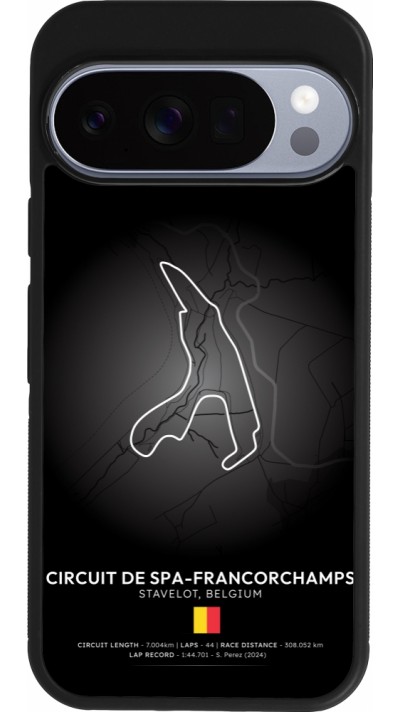 Google Pixel 10 / Pixel 10 Pro Case Hülle - Silikon schwarz F1 Track 2025 Belgium