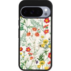 Coque Google Pixel 10 / Pixel 10 Pro - Silicone rigide noir Flora Botanical Wildlife