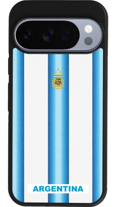 Google Pixel 10 / Pixel 10 Pro Case Hülle - Silikon schwarz Argentinien 2026 personalisierbares Fussballtrikot