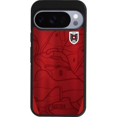 Coque Google Pixel 10 / Pixel 10 Pro - Silicone rigide noir Maillot de football Autriche personnalisable