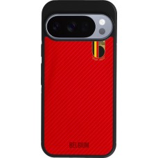 Coque Google Pixel 10 / Pixel 10 Pro - Silicone rigide noir Maillot de football Belgique 2022 personnalisable