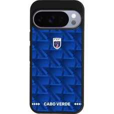 Google Pixel 10 / Pixel 10 Pro Case Hülle - Silikon schwarz Kap Verde 2026 personalisierbares Fussballtrikot