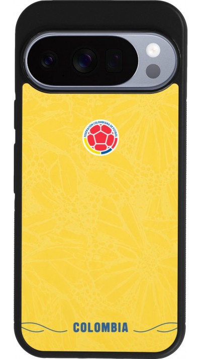 Google Pixel 10 / Pixel 10 Pro Case Hülle - Silikon schwarz Kolumbien 2026 personalisierbares Fussballtrikot