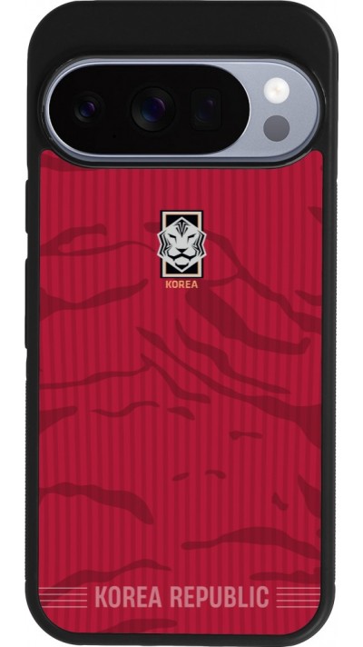 Google Pixel 10 / Pixel 10 Pro Case Hülle - Silikon schwarz Südkorea 2026 personalisierbares Fussballtrikot