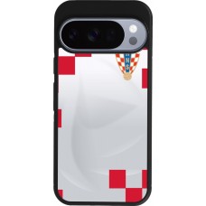 Google Pixel 10 / Pixel 10 Pro Case Hülle - Silikon schwarz Kroatien 2022 personalisierbares Fussballtrikot