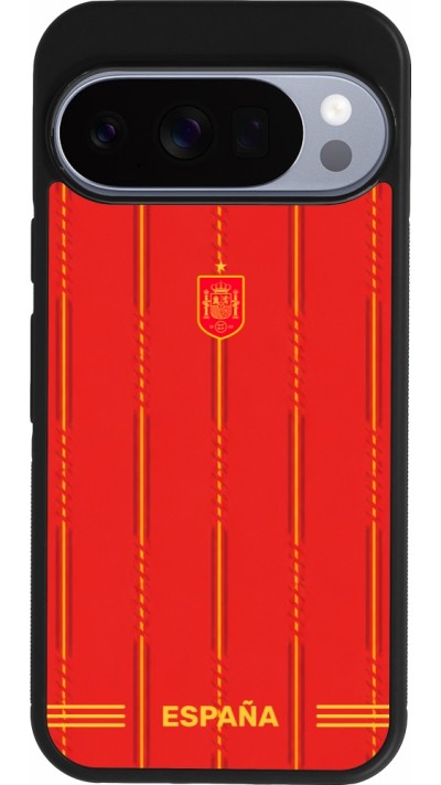 Google Pixel 10 / Pixel 10 Pro Case Hülle - Silikon schwarz Spanien 2026 personalisierbares Fussballtrikot