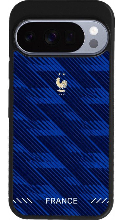 Google Pixel 10 / Pixel 10 Pro Case Hülle - Silikon schwarz Frankreich 2026 personalisierbares Fussballtrikot