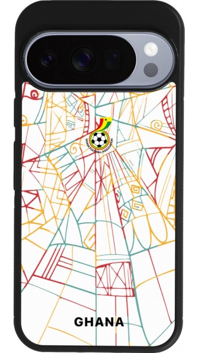 Google Pixel 10 / Pixel 10 Pro Case Hülle - Silikon schwarz Ghana 2026 personalisierbares Fussballtrikot
