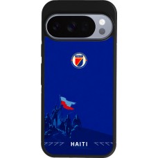 Coque Google Pixel 10 / Pixel 10 Pro - Silicone rigide noir Maillot de football Haiti 2026 personnalisable