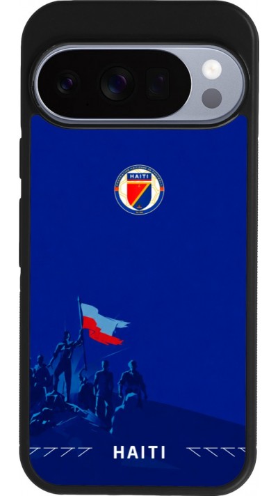 Google Pixel 10 / Pixel 10 Pro Case Hülle - Silikon schwarz Haiti 2026 personalisierbares Fussballtrikot