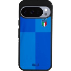 Coque Google Pixel 10 / Pixel 10 Pro - Silicone rigide noir Maillot de football Italie 2022 personnalisable