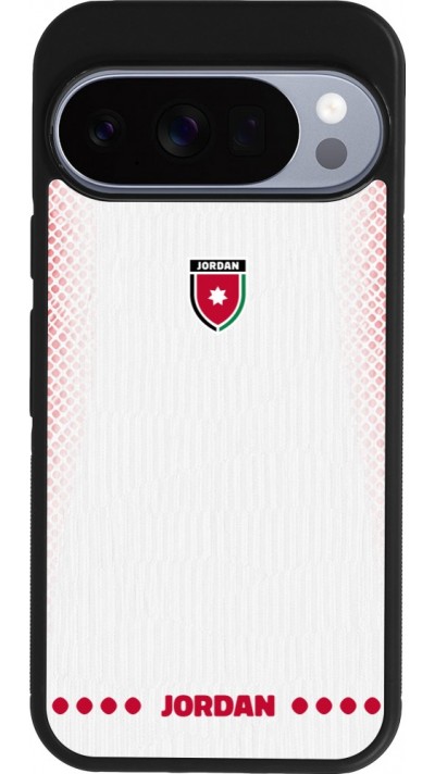 Google Pixel 10 / Pixel 10 Pro Case Hülle - Silikon schwarz Jordanien 2026 personalisierbares Fussballtrikot