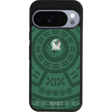 Coque Google Pixel 10 / Pixel 10 Pro - Silicone rigide noir Maillot de football Mexique 2026 personnalisable