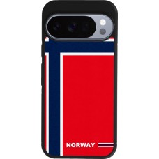 Coque Google Pixel 10 / Pixel 10 Pro - Silicone rigide noir Maillot de football Norvège 2026 personnalisable