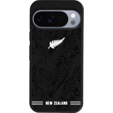 Coque Google Pixel 10 / Pixel 10 Pro - Silicone rigide noir Maillot de football Nouvelle-Zélande 2026 personnalisable