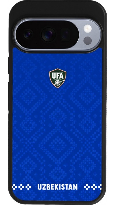Google Pixel 10 / Pixel 10 Pro Case Hülle - Silikon schwarz Usbekistan 2026 personalisierbares Fussballtrikot