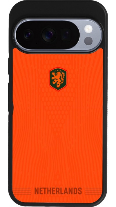 Google Pixel 10 / Pixel 10 Pro Case Hülle - Silikon schwarz Niederlande 2026 personalisierbares Fussballtrikot