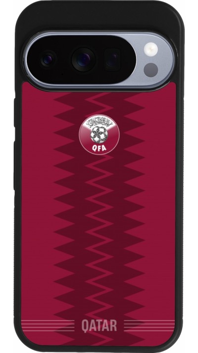 Google Pixel 10 / Pixel 10 Pro Case Hülle - Silikon schwarz Qatar 2026 personalisierbares Fussballtrikot