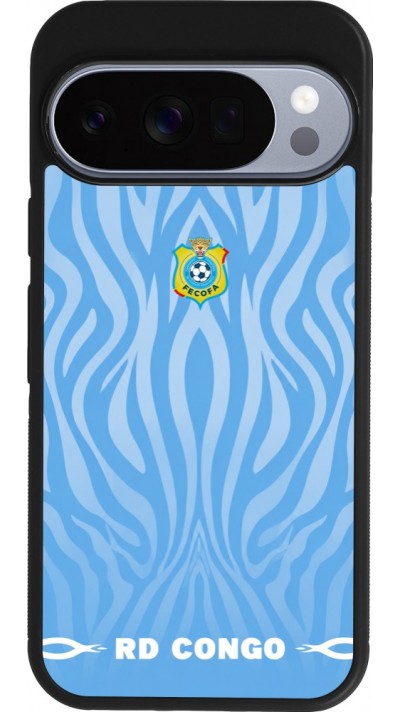 Google Pixel 10 / Pixel 10 Pro Case Hülle - Silikon schwarz Demokratische Republik Kongo 2026 personalisierbares Fussballtrikot