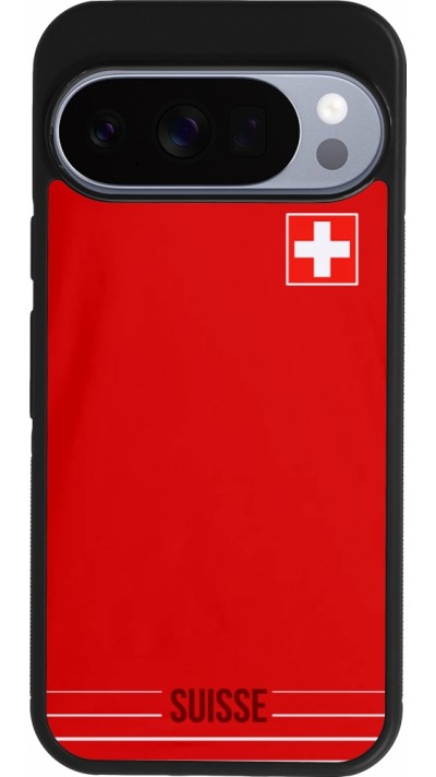 Google Pixel 10 / Pixel 10 Pro Case Hülle - Silikon schwarz Football shirt Switzerland 2022