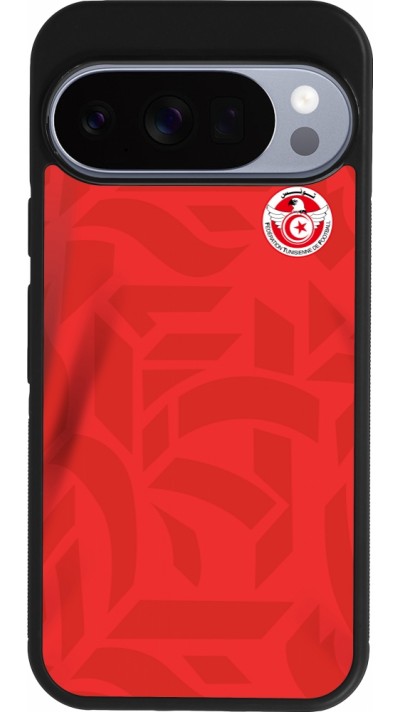 Coque Google Pixel 10 / Pixel 10 Pro - Silicone rigide noir Maillot de football Tunisie 2022 personnalisable