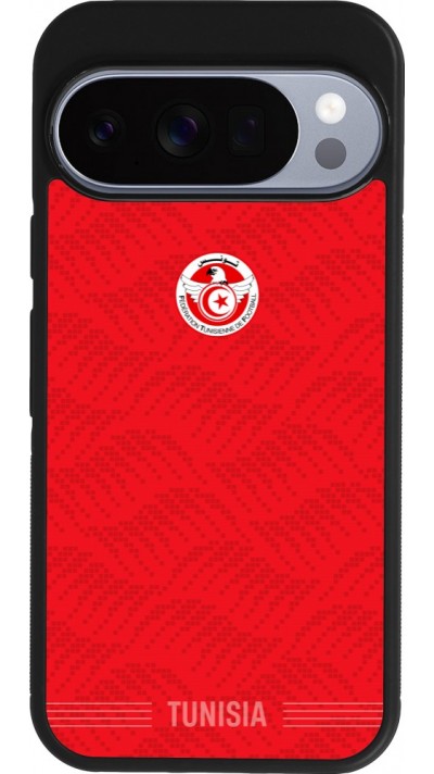 Google Pixel 10 / Pixel 10 Pro Case Hülle - Silikon schwarz Tunesien 2026 personalisierbares Fussballtrikot