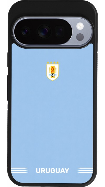 Google Pixel 10 / Pixel 10 Pro Case Hülle - Silikon schwarz Uruguay 2026 personalisierbares Fussballtrikot