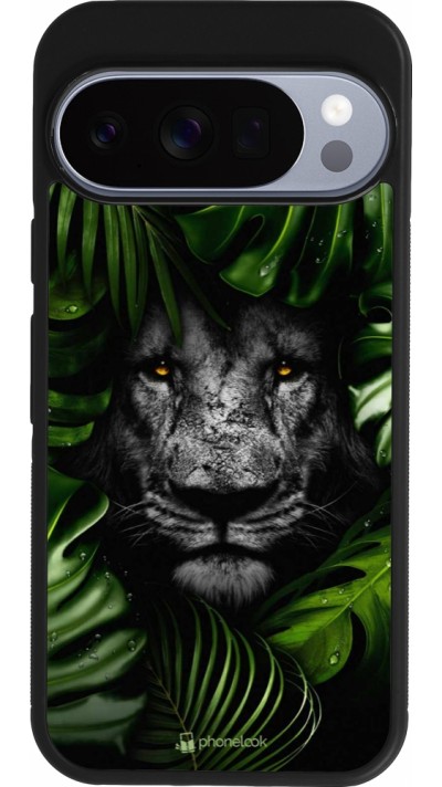 Google Pixel 10 / Pixel 10 Pro Case Hülle - Silikon schwarz Forest Lion