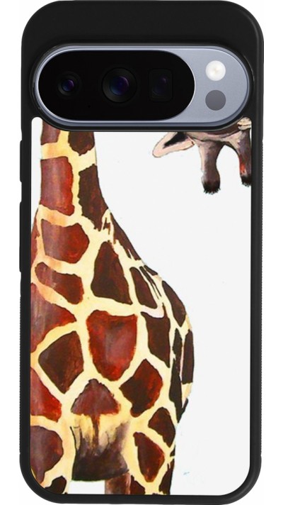 Google Pixel 10 / Pixel 10 Pro Case Hülle - Silikon schwarz Giraffe Fit