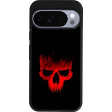 Google Pixel 10 / Pixel 10 Pro Case Hülle - Silikon schwarz Halloween 2023 scary skull