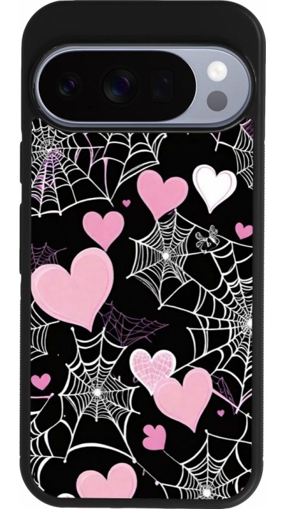 Google Pixel 10 / Pixel 10 Pro Case Hülle - Silikon schwarz Halloween 2024 girly