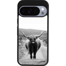 Coque Google Pixel 10 / Pixel 10 Pro - Silicone rigide noir Highland cattle